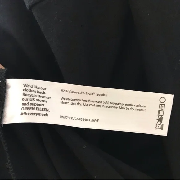 Eileen fisher black dress size small - Picture 8 of 8